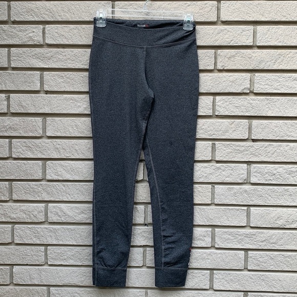 𝅺Reebok Speedwick Cropped Leggings Heather Grey XS - Picture 1 of 9